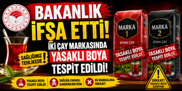 Bakanlık İfşa Etti: İki Çay Markasında Yasaklı Boya Tespit Edildi